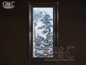 Tranh sứ cao cấp vẽ cảnh Tùng Hạc - Thọ Tỷ Nam Sơn, 68x128cm Tranh sứ cao cấp vẽ cảnh Tùng Hạc - Thọ Tỷ Nam Sơn, 68x128cm