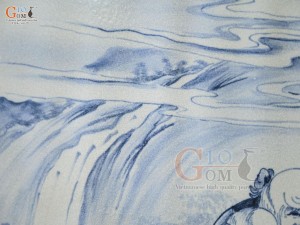 Tranh sứ cao cấp vẽ Ngũ Lão Bình Đồ, 60x90cm