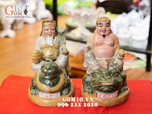 Tượng  Thần Tài - Ông Địa cưỡi Cóc Tỳ Hưu 27cm