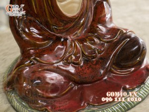 Tượng Bồ Đề Đạt Ma men màu, cao 38cm