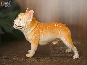 Tượng chó Bulldog, tượng chó mặt xệ, dài 17cm