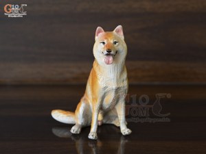 Tượng chó Shiba mẫu ngồi cao 11cm