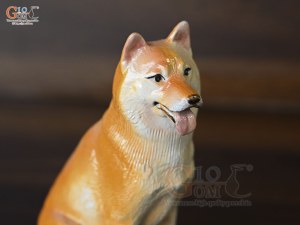 Tượng chó Shiba mẫu ngồi cao 11cm