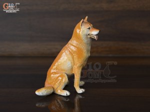 Tượng chó Shiba mẫu ngồi cao 11cm