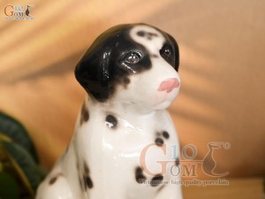 Tượng chó sứ đốm nhí, cao 22cm