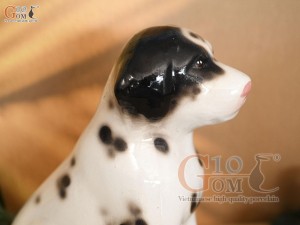 Tượng chó sứ đốm nhí, cao 22cm