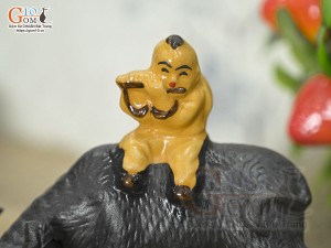 Tượng chú tiểu thổi sáo cưỡi trâu dài 10cm
