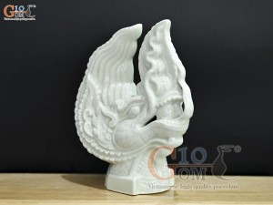 Tượng đầu Rồng thời Lý men ngọc, cao 17cm