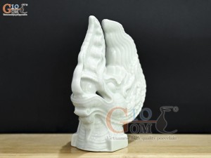 Tượng đầu Rồng thời Lý men ngọc, cao 17cm