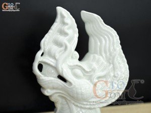 Tượng đầu Rồng thời Lý men ngọc, cao 17cm