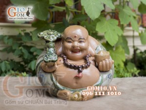 Tượng Di Lạc tròn, cao 25cm