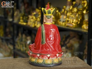 Tượng Địa Tạng Vương Bồ Tát men màu, cao 35cm