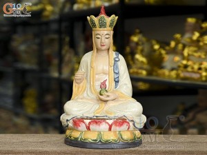 Tượng Địa Tạng Vương Bồ Tát men rạn, cao 35cm