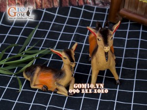 Tượng gốm 2 chú dê 17cm Tượng gốm 2 chú dê 17cm