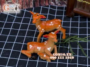 Tượng gốm 2 chú hươu sao 16cm Tượng gốm 2 chú hươu sao 16cm