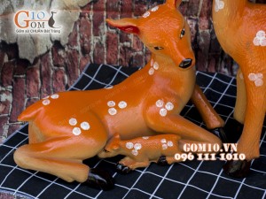 Tượng gốm 2 chú hươu sao 60cm