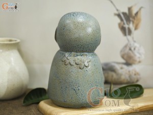 Tượng gốm An Nhiên màu xanh rêu, cao 20cm