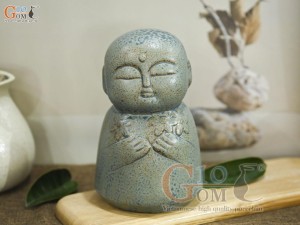 Tượng gốm An Nhiên màu xanh rêu, cao 20cm