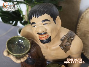 Tượng gốm Chí Phèo - Thị Nở, 35cm