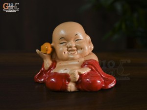Tượng gốm Chú Tiểu Chiêu Tài cao 7,5cm (Màu ngẫu nhiên)
