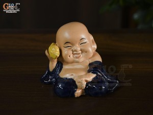 Tượng gốm Chú Tiểu Chiêu Tài cao 7,5cm (Màu ngẫu nhiên)