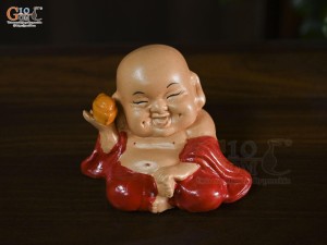 Tượng gốm Chú Tiểu Chiêu Tài cao 7,5cm (Màu ngẫu nhiên)