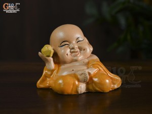 Tượng gốm Chú Tiểu Chiêu Tài cao 7,5cm (Màu ngẫu nhiên)