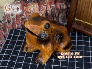 Tượng gốm cóc vàng tài lộc 20cm