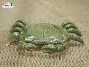 Tượng gốm cua sứ men xanh dài 21cm Tượng gốm cua sứ men xanh dài 21cm