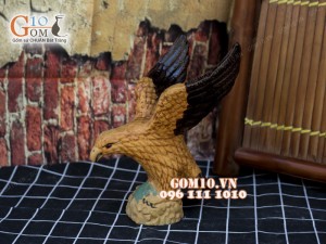 Tượng gốm Đại bàng tung cánh 24cm