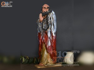 Tượng gốm Đạt Ma men màu, cao 68cm