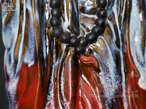 Tượng gốm Đạt Ma men màu, cao 68cm