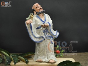 Tượng bồ đề Đạt Ma men rạn, cao 30cm