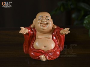 Tượng gốm Di Lạc Đón Phúc cao 10,5cm (Màu ngẫu nhiên)