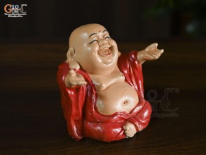 Tượng gốm Di Lạc Đón Phúc cao 10,5cm (Màu ngẫu nhiên)