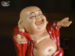 Tượng gốm Di Lạc Đón Phúc cao 10,5cm (Màu ngẫu nhiên)