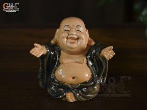 Tượng gốm Di Lạc Đón Phúc cao 10,5cm (Màu ngẫu nhiên)