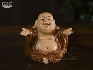 Tượng gốm Di Lạc Đón Phúc cao 10,5cm (Màu ngẫu nhiên)