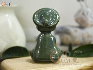 Tượng gốm Em bé Việt Nam men hỏa biến, cao 9cm (Bé gái ngồi)