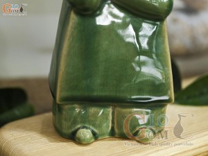 Tượng gốm Em bé Việt Nam men hỏa biến, cao 24cm