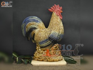 Tượng gốm Gà trống, cao 35cm
