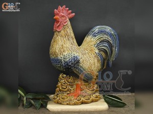 Tượng gốm Gà trống, cao 35cm