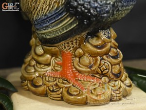 Tượng gốm Gà trống, cao 35cm