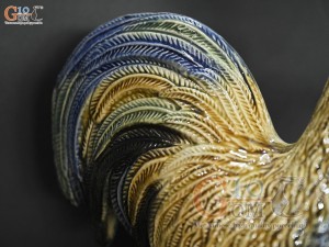 Tượng gốm Gà trống, cao 35cm