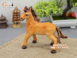 Tượng gốm hình Ngựa, cao 13cm