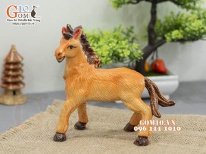 Tượng gốm hình Ngựa, cao 13cm