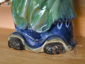 Tượng gốm ông Thọ men màu, cao 45cm