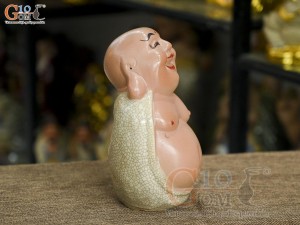 Tượng hoan hỷ men rạn, cao 19cm (Mẫu 01)