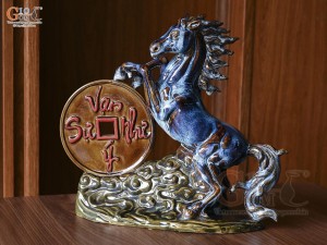 Tượng linh vật Mã Đáo Thành Công-Vạn Sự Như Ý, cao 34cm