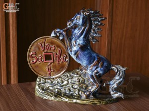 Tượng linh vật Mã Đáo Thành Công-Vạn Sự Như Ý, cao 34cm